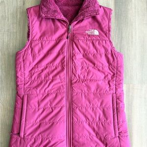 The North Face Fuchsia Quilted Reversible Vest